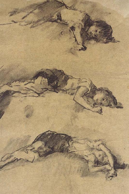 Nicolae Grigorescu Three Studies for Sleeping Young Woman oil painting image